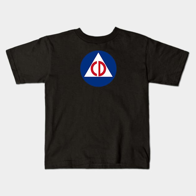 Civil Defense Kids T-Shirt by GrumpyDog